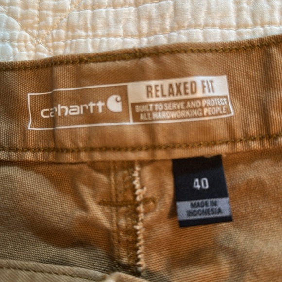 Carhartt Men's Rugged Flex Relaxed Fit Tan Colored Canvas Work Short 40 NWOT - Picture 8 of 10